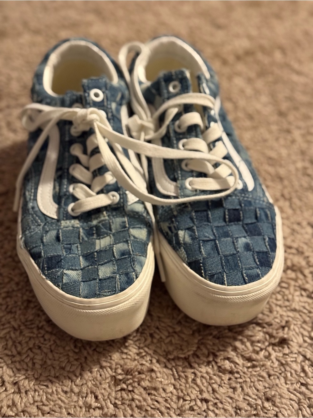 Vans  Denim Woven Blue Low-Top Sneakers